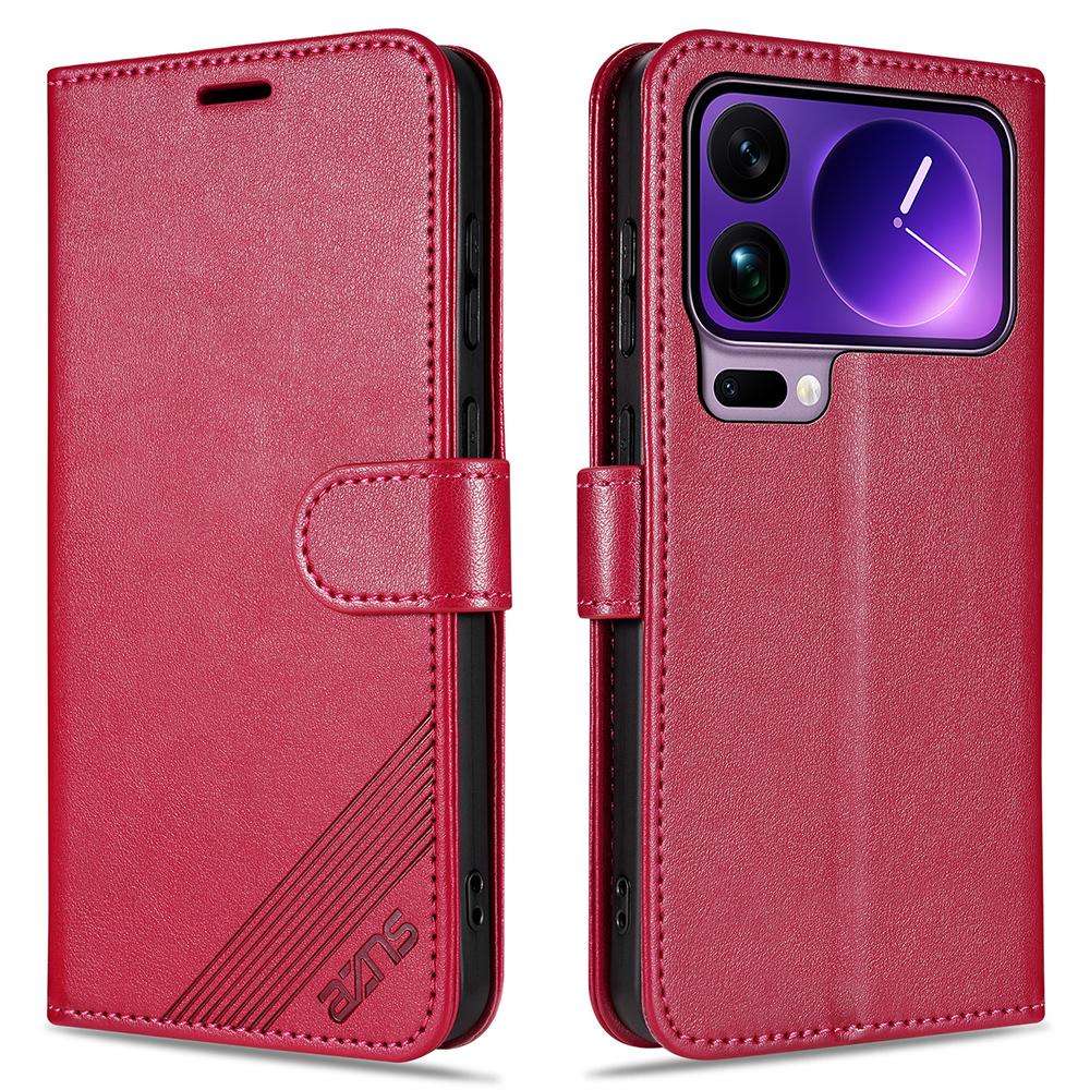 AZNS For Xiaomi 17 Pro Case Anti-Scratch PU Leather Stand Wallet Phone Cover