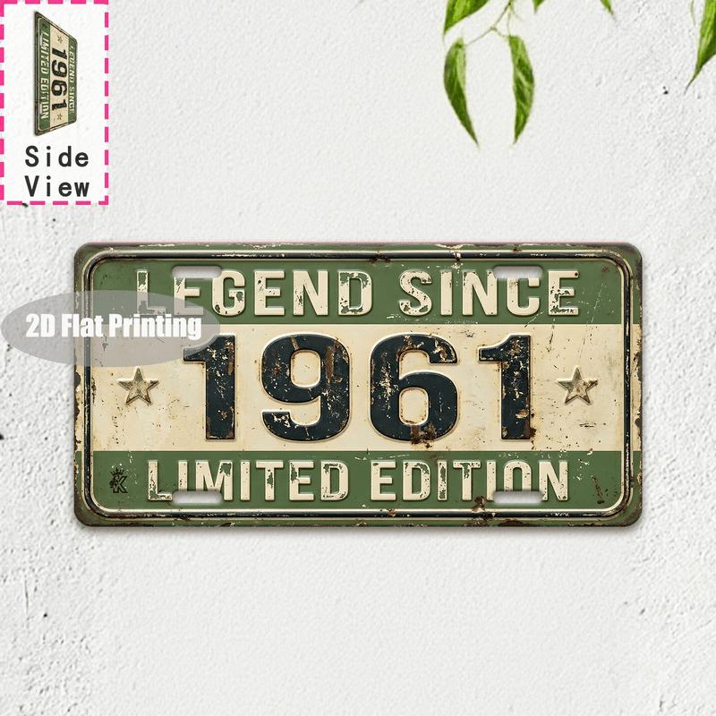 Tin Sign - Vintage Durable Metal Plaque Wall Decor, Home Office Bar Man Cave Music Room City Coordinate Birth Year License Pla