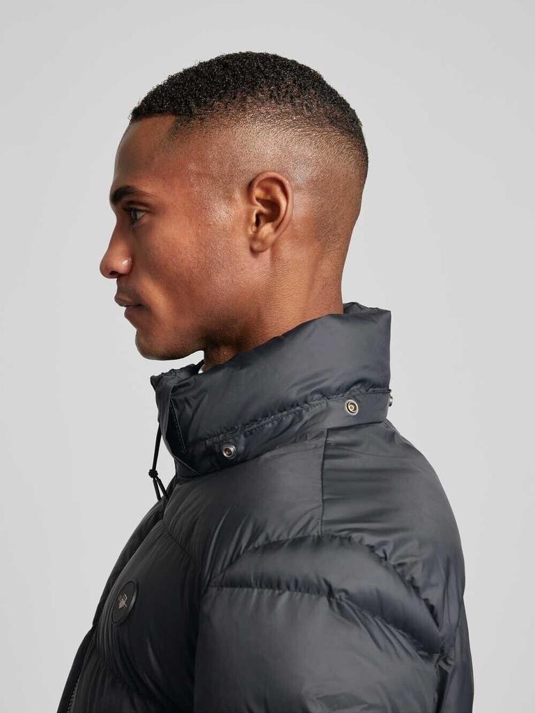 Winterjacke GANT Steppjacke Label-Patch schwarz