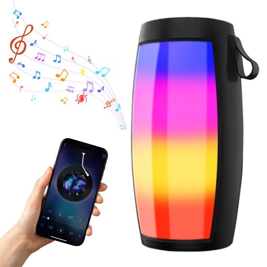 Mini Wireless Bluetooth-compatible Speaker with Colorful LED Light Support USB Disk TF Card Waterproof Portable Loudspeaker Box