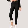Ladies' Lamb Wool Thickened High Waisted Slimming Pencil Pants With Bottom And Warm Pants