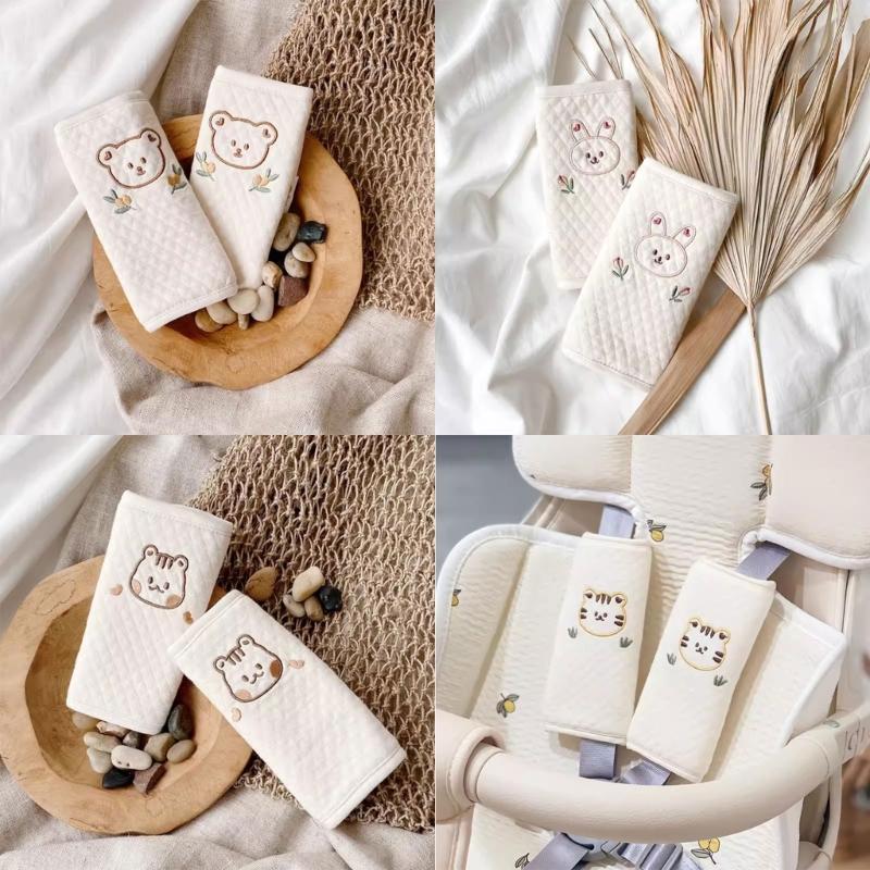 Seatbelt Cover Pads with Animal Pattern Car Safety Belt Strap Cushion Automotive Accessories Shoulder Strap Pad