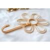 Country Style Flower Rattan Wall Hooks - Handmade Natural Hangers Decorative Home Accessories for Rustic Household Wall Storage