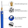 Comfortable Wooden Handle Soldering Iron Featuring Four Gear Temperature Control USB Charging Rapid Heating Lightweight Design