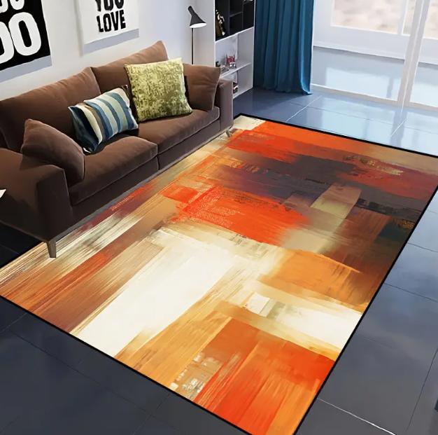 Geometric  Abstract Area Carpet Warm Living Rooms Bedrooms Baby Rooms Terraces Bedroom With Geometric Patterns Carpet Decoration