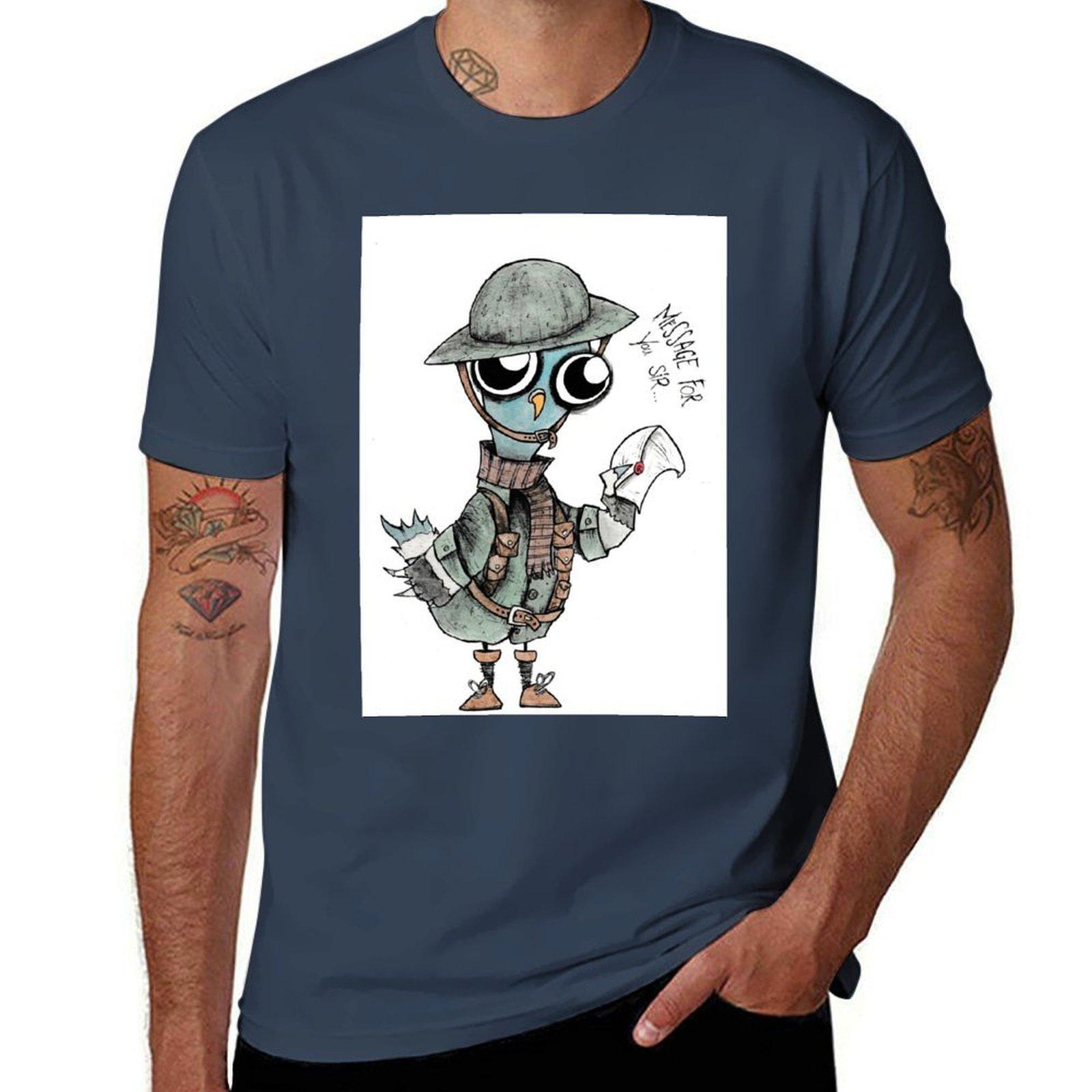 Messenger Pigeon TShirt Simple Print Design TShirt S