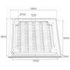 Grille d'aération - KOTARBAU - 200 x 200 mm - Plastique blanc - Moustiquaire - Lamelles réglables