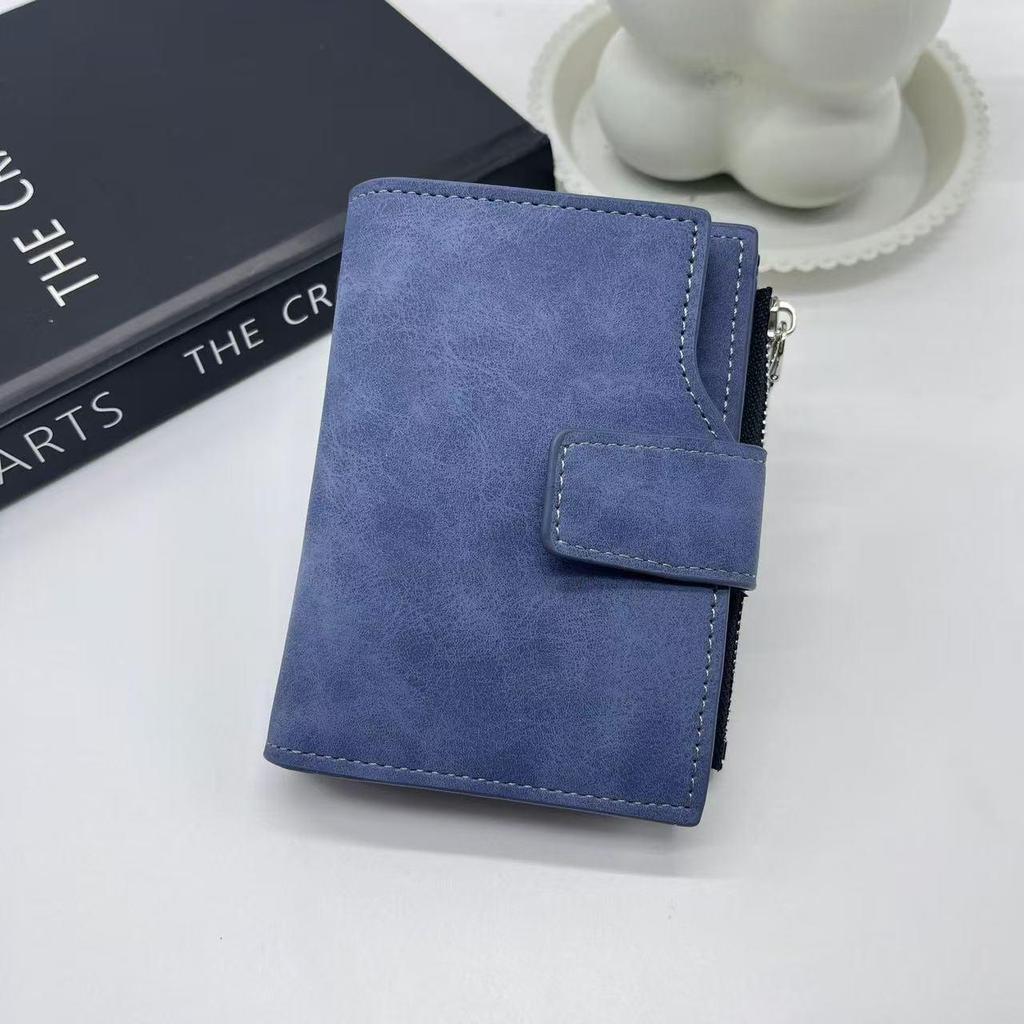 Men's High-End Leather Wallet with Multi-Card Slots and Zipper Coin Pouch