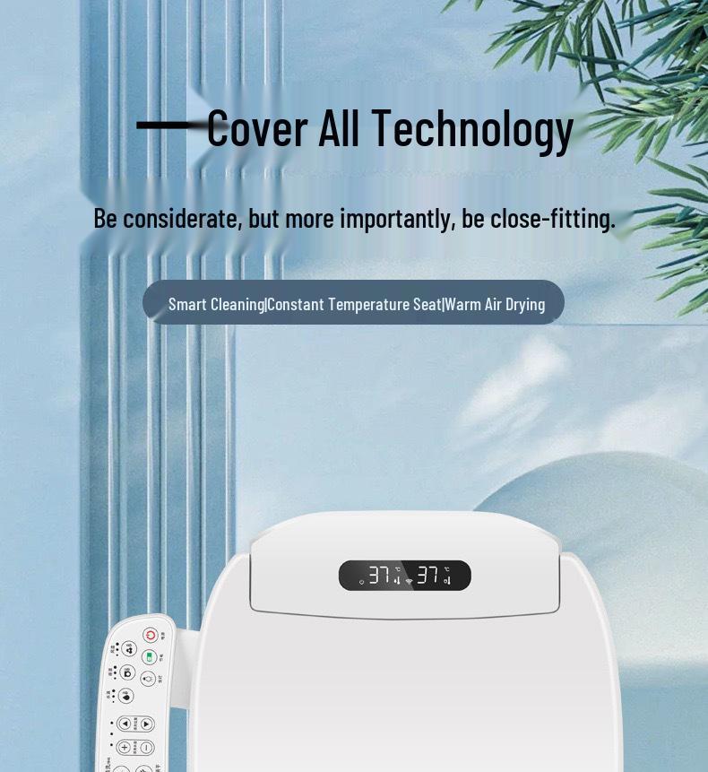 Smart Instant-Heat Toilet Seat: Advanced Technology with Constant Temperature, Multi-Flush, Heating, Sterilization, & Deodorization.