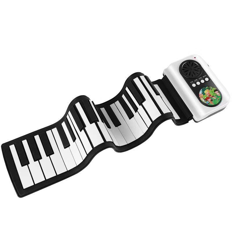 37-Key Electronic Piano for Early Education - Children s Portable Hand-Rolled Instrument in Trendy Style