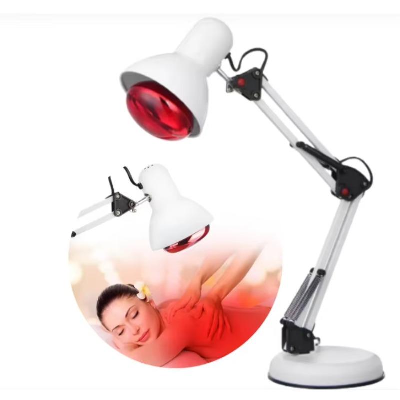 E27 Base 150W Infrared Therapy Light - 360° Clamp | Beauty & Health Home Muscle Relief Spa Lamp (White)