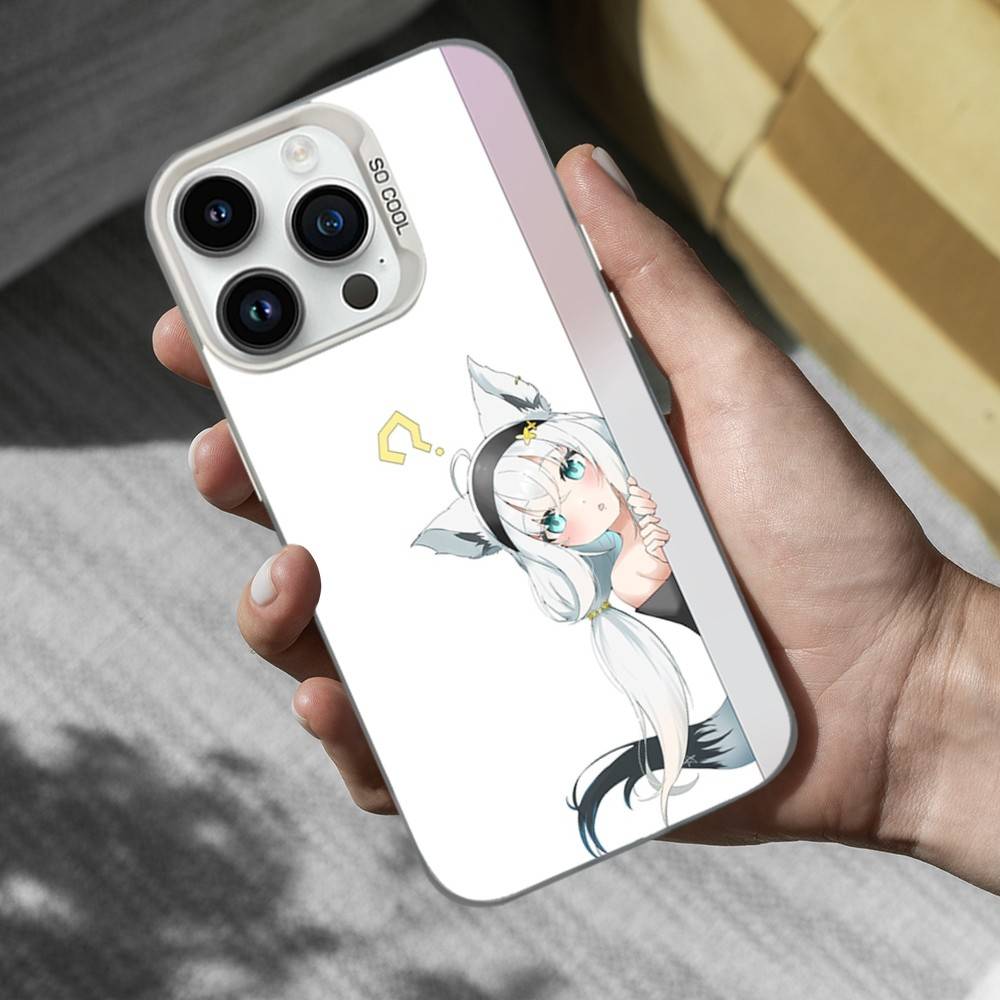 

Cute S-Shirakami F-Fubuki Phone Case For iPhone 17,16,15,14,13,12,11,Mini,XS,Pro,SE,MAX White Matte Shockproof Cover iphone16e
