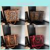 Fashion Leopard Print Tote Bag With Zipper Closure For Daily Commuting And Trendy Streetwear