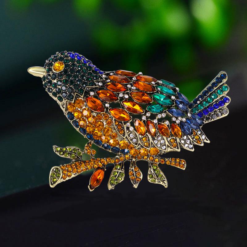 Животное Птица Преувеличенное Аксессуар Брошь Птица 6*9CM