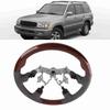 15,6 Zoll Upgrade Lenkrad Grau Leder Holzmaserung Passend für CamryLandcruiserPradoHilux