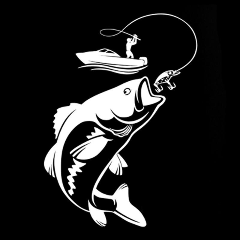 Виниловая наклейка на автомобиль с рыболовной тематикой Легко снимаемая Клейкая основа Без остатков Доступна в нескольких размерах Для автолюбителей