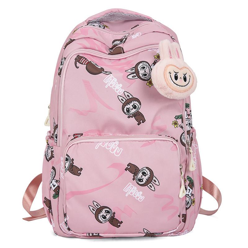 

Тематический студенческий рюкзак школьный рюкзак уличный большая вместимость дорожная сумка розовый