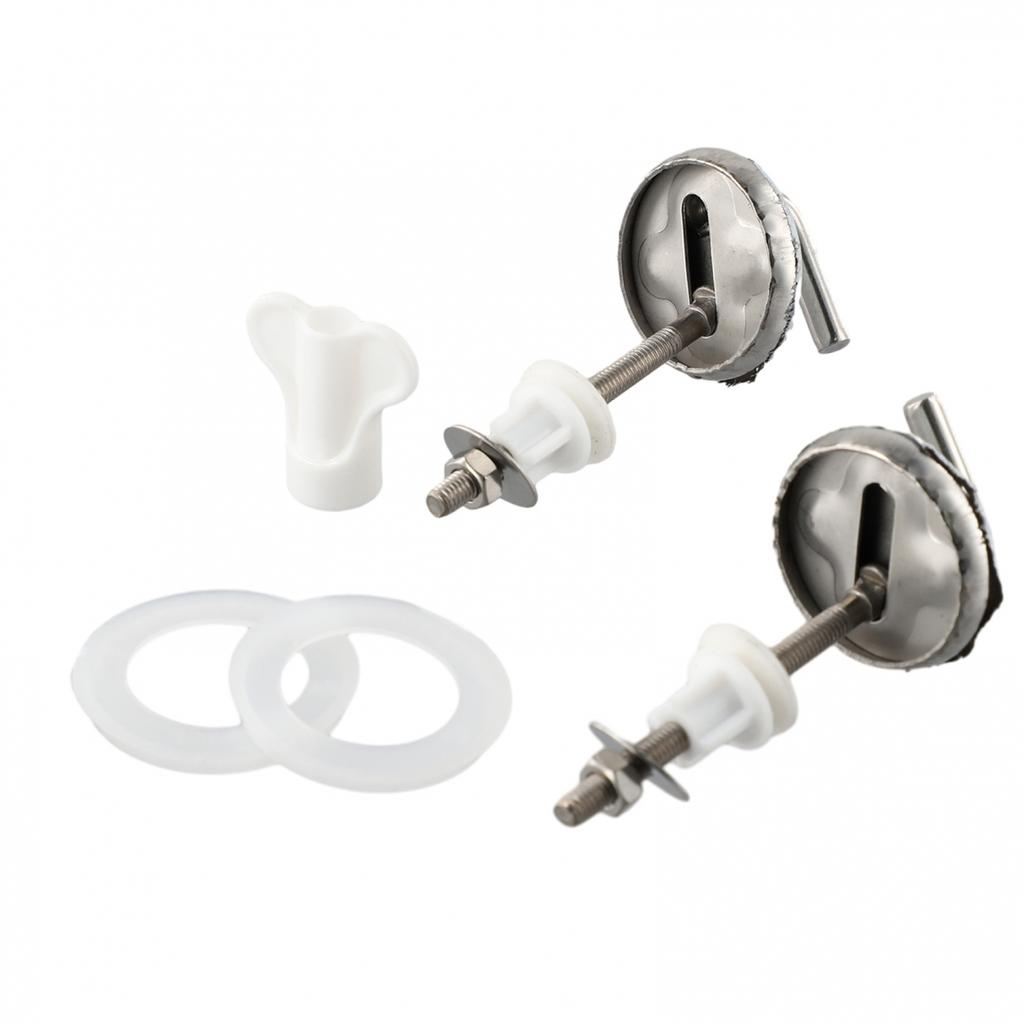 Toilet Cover 2pcs Toilet Seat Fix Fitting Replacement Hinges Stainless Steel
