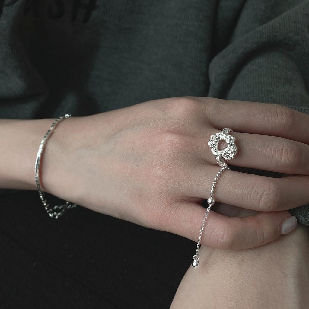 Trendy 925 Silver Cow Print Textured Ring For Women Ideal For Chic Gift Giving