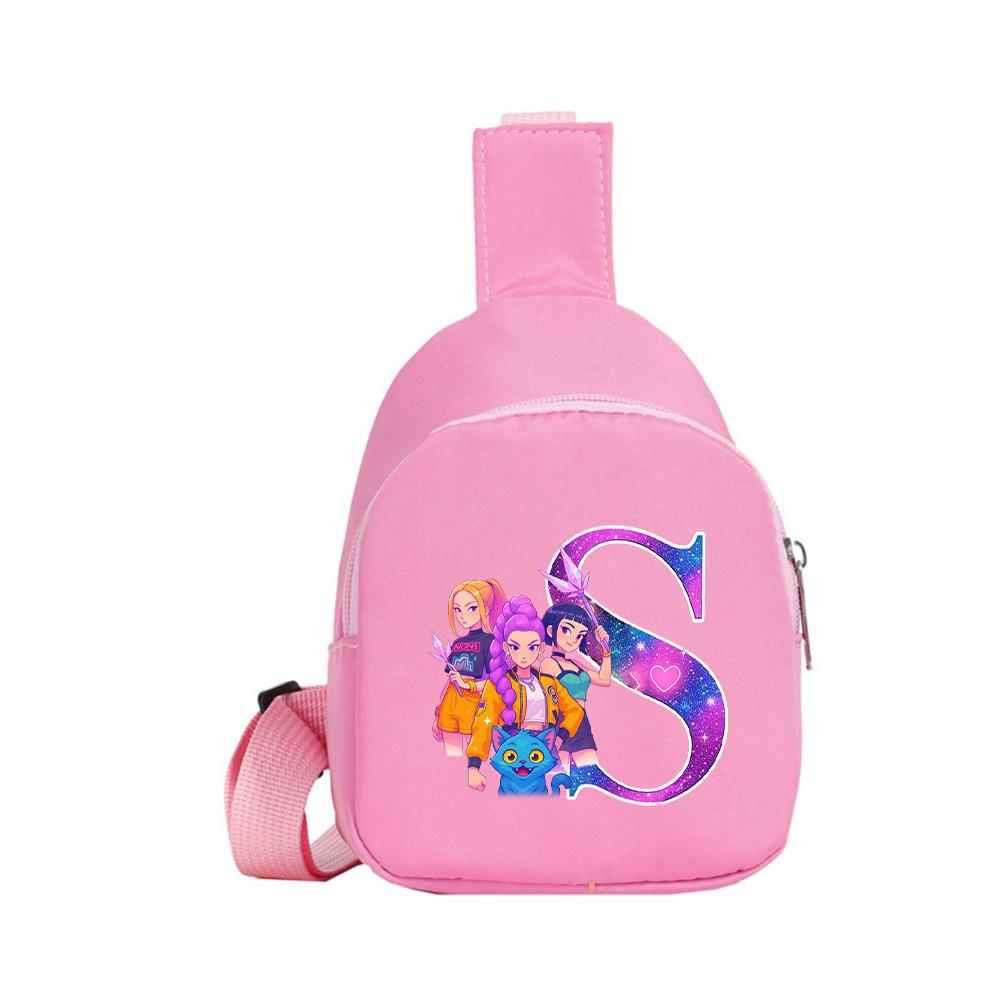 Anime Tegneserie 26 Engelsk Bogstav K-Pop Dæmonjægere Kawaii Brysttaske til Dreng Pige Skuldertaske Studerende Bærbar Crossbody Pung Barn Julegave