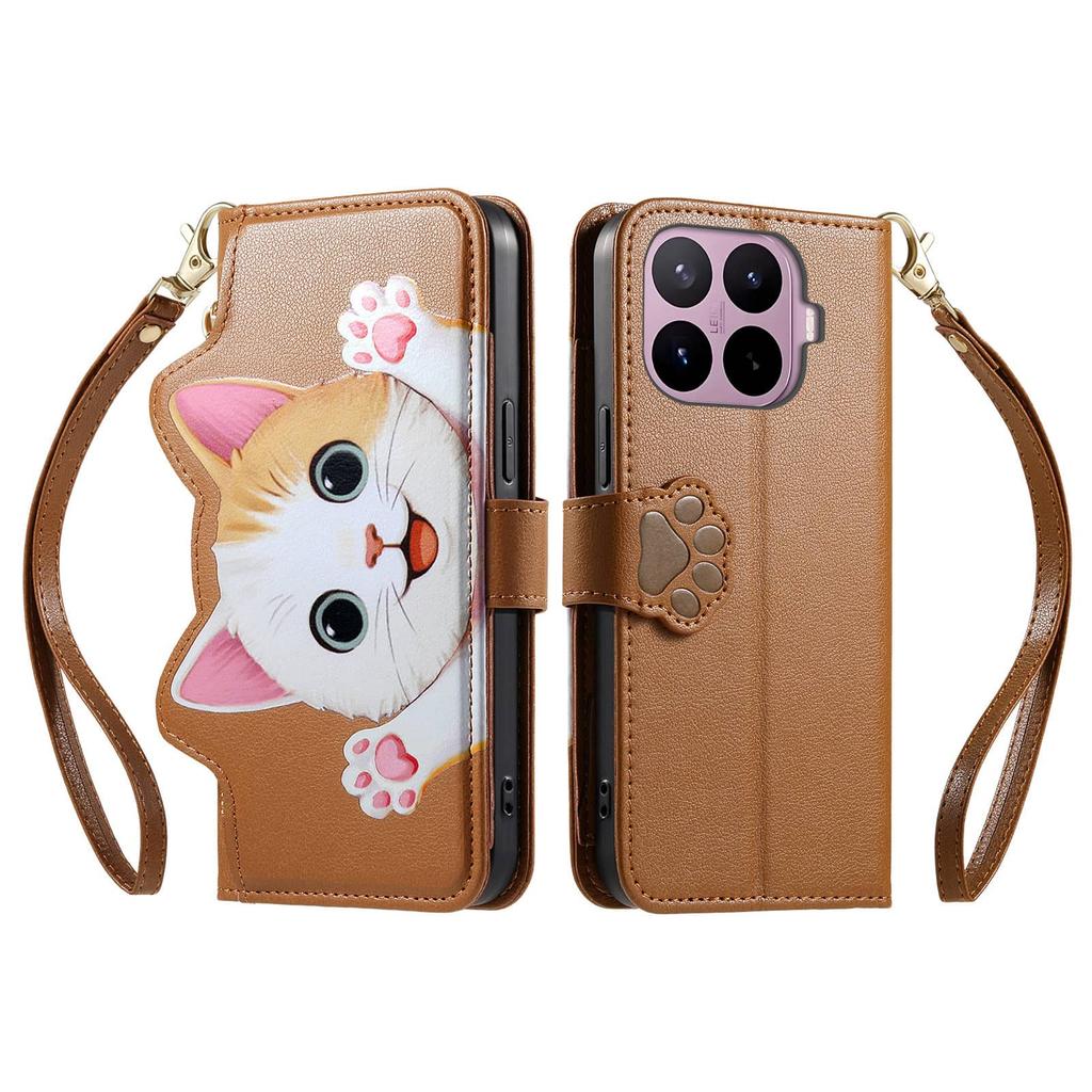 Cute Zipper Crossbody Case for Xiaomi 13 14 15T Pro 15 17 Ultra 17 Pro Max 17T 11 Lite with Card Holder Wrist Strap Lanyard