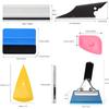 7PCS Car Glass Window Tint Tools - Protective Film Wrap Set Included Scraper, Window Rubber Squeegee,Cutting Knife with Blades