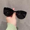 Katzenaugen Sonnenbrille Retro Halbrahmen Sonnenbrille Mode Damen Dekorative Sonnenbrille
