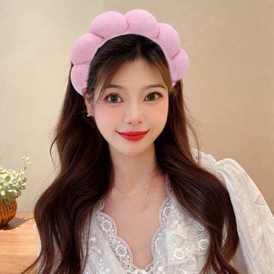 Women Headband Soft Cloth Wrapped Solid Color Hair Hoop Elegant Dressing-up Headdress Long Hair Short Hair Styling Fashion Headband Girl Hair