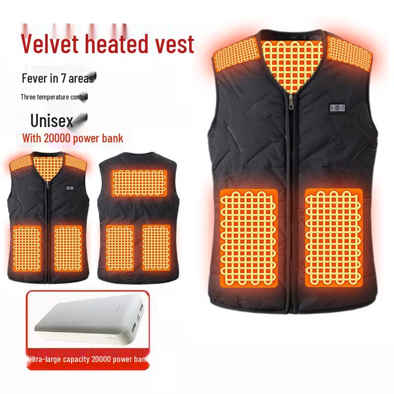 Unisex Smart Heated Vest: Rechargeable Electric Warming Waistcoat for Winter