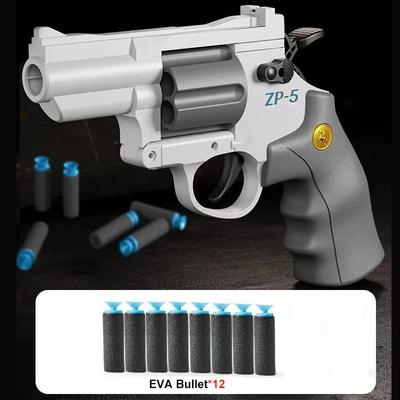 Pistolet Zabawkowy ZP5 na Baterie dla Dzieci Zabawa na Świeżym Powietrzu Strzelanka Wyrzutnia Zabawek z Miękkimi Pociskami EVA na Urodziny Dziecka