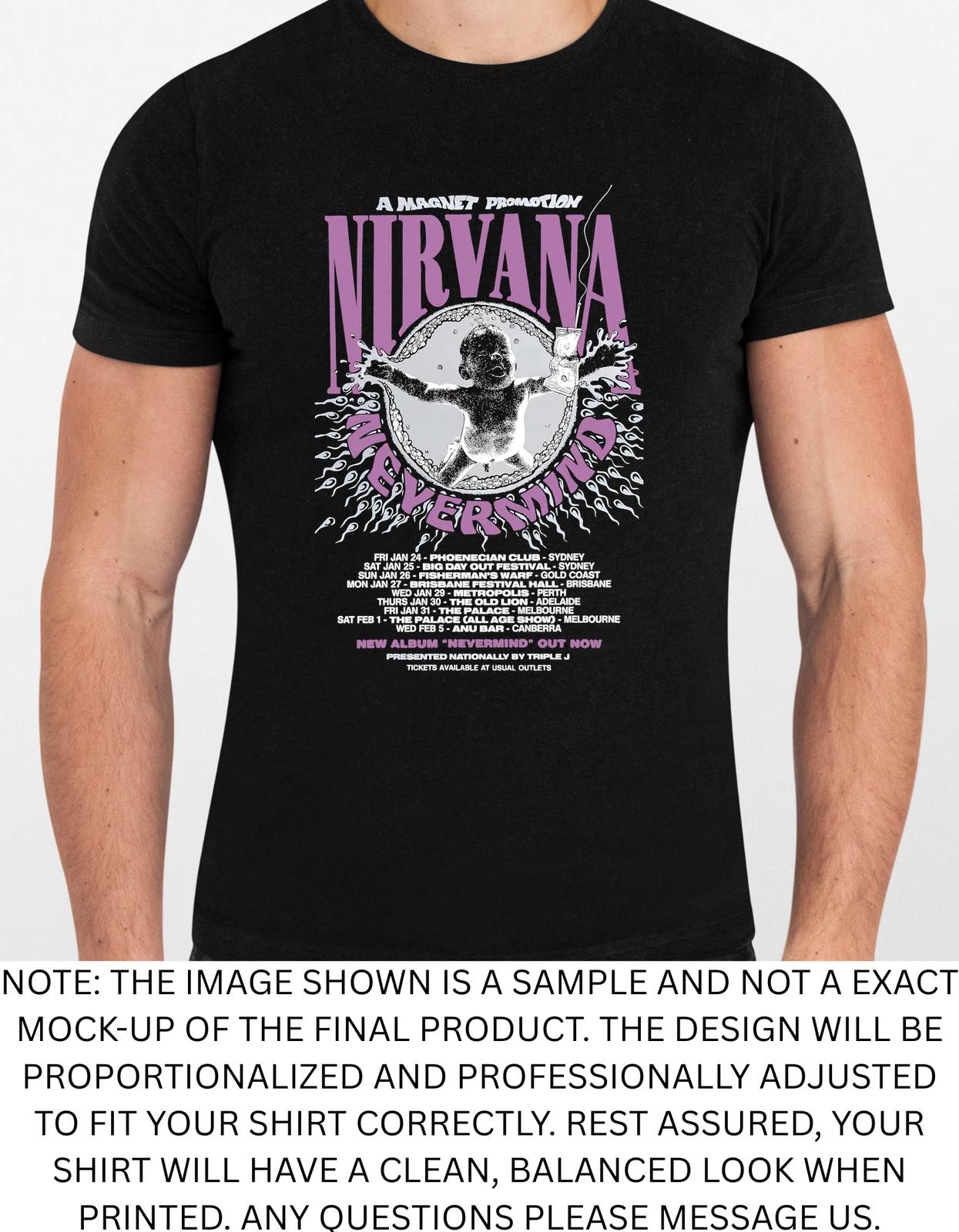 Men s and Women s T-shirts Nirvana 1 Graphic M