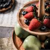 ZISIZ Wooden Double-Layer Serving Tray