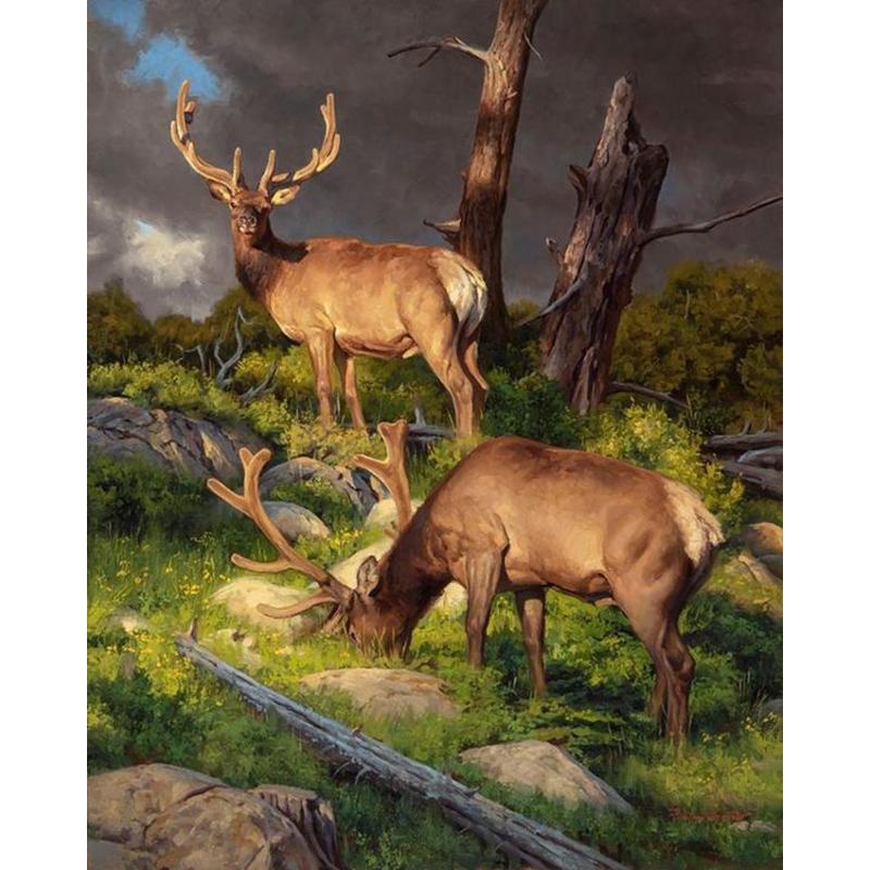 Deer DIY 5D Diamond Painting Full Round Drill Animal Diamond Embroidery Cross Stitch Mosaic Kits Wall Art Home Decor