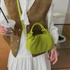 Woven Textured Handbag with Knotted Handle Stylish Women's Shoulder Bag for Daily Use and Fashion Outings