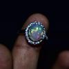 Natural Opal Ring Available In All Us Sizes | Multi Fire Opal Ring | Rhodium Finished | Wedding Gift | Opal Birthstone Ring | Gift for Wife