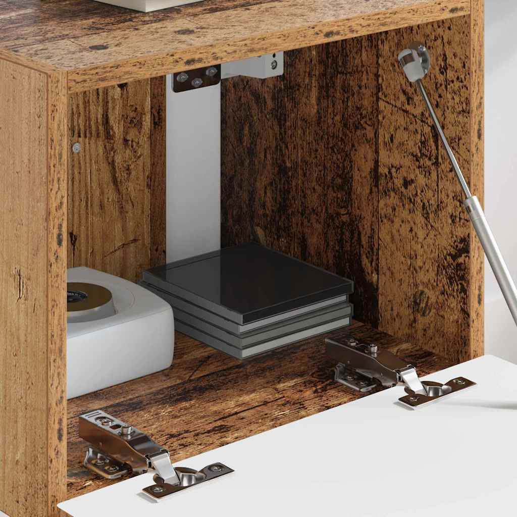Wall Mounted TV Cabinet Reclaimed Wood Look 39 x 31 x 29.5 cm Engineered Wood
