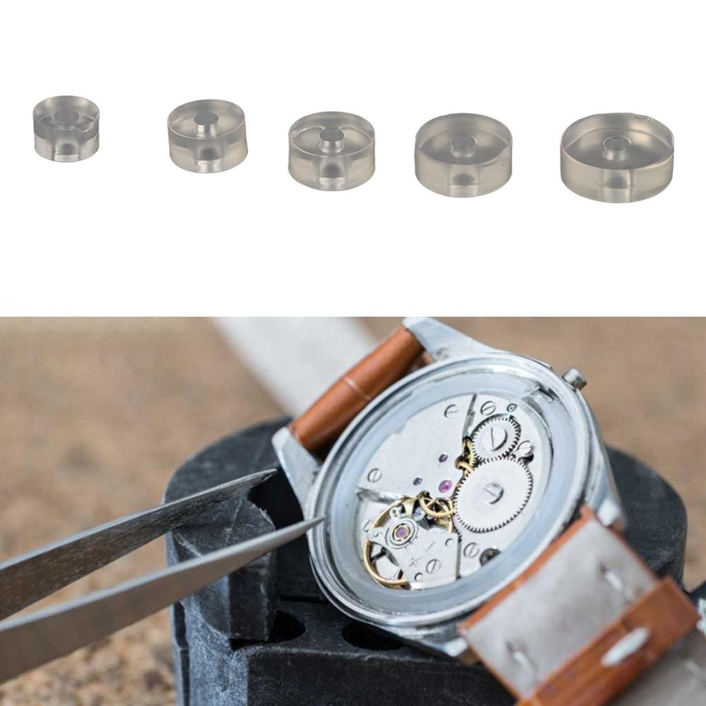 5pcs Set Watch Movement Cushion Holder Protective Casing Pad Watch Repairing Tool