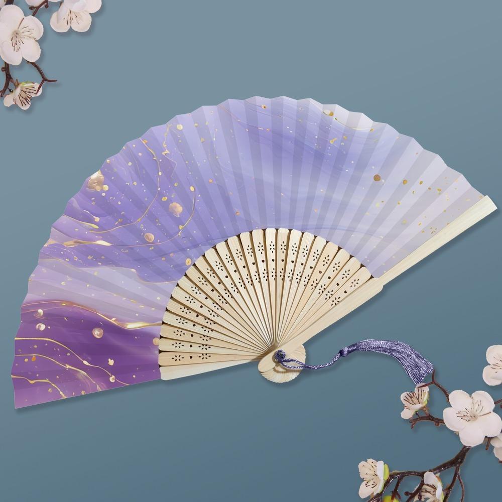 

Новый позолоченный каллиграфический складной веер, веер из рисовой бумаги, на котором можно делать надписи, бумажный веер, многоцветная бамбуковая ручка, DIY заготовка для веера, подарок