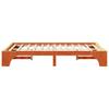 Bed Frame Wax Brown 120 x 190 cm Solid Pine Wood