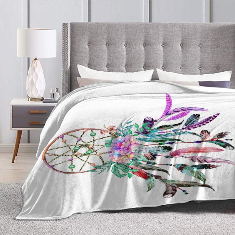 Printed Blanket Comfortable Soft Sofa Talk Blanket