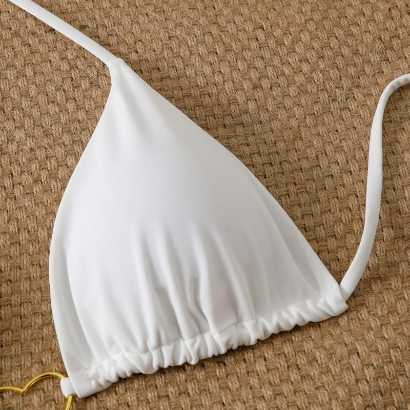 26 Bikini Trojúhelníkový Košíček Sexy Rozdělené Plavky Jednobarevné
