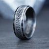YILUOCD Stainless Steel Viking Runes Ring for Men Women Vintage Nordic Celtic Knot Rings Odin Letter Amulet Jewelry Wholesale