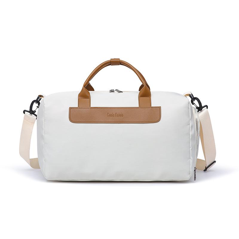 

Travel bag Women s large-capacity fitness bag Men s wet and dry separation sports bag Lightweight hand luggage bag Short-distance travel bag белый