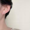 Hollow Love Ear Buckle Dámské lehké luxusní Niche Ins Sladké náušnice Náušnice pro dojíždění ve tvaru srdce