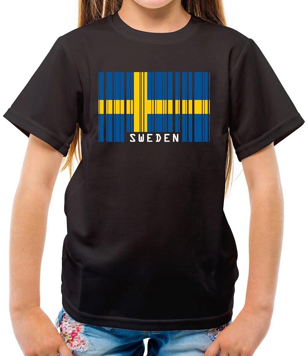 Sweden Barcode Flag - Kids T-Shirt - Swede Swedish Flags Stockholm Country 160
