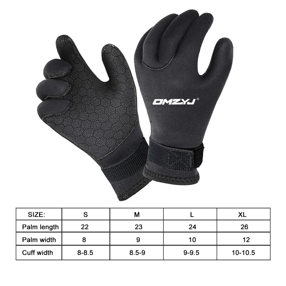 5MM 3MM Herren Neoprenanzug Winterhandschuhe Scuba Schnorcheln Paddeln Surfen Kajakfahren Kanufahren Speerfischen Fäustlinge Tauchausrüstung