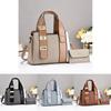 Fashion Color Blocking And Splicing Design Women Casual Handbag With Wallet For Daily Wear