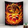 Shenron Dragon Ball Anime Wall Tapestry Golden Fire Dragon Seven Star Balls Flames Decor for Game Room Boys Gift