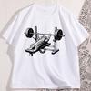 Cat Bench Press Gym T Shirt Men Women Casual Cotton Workout Tee Shirt Funny Powerlifting Gym Lovers Fitness Tshirt Clothes