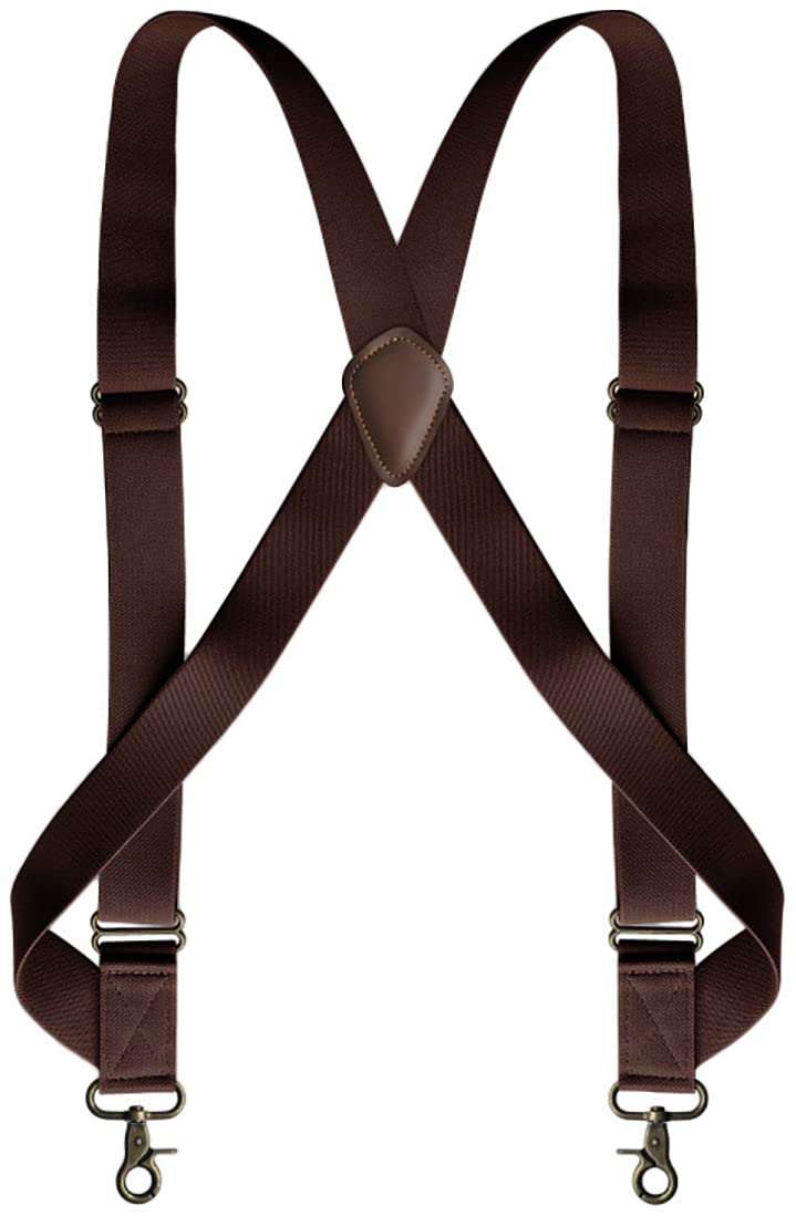 

Spargel Carabiner Swivel Holster for Men and Women Suspenders, 35mm, (Dark Brown)